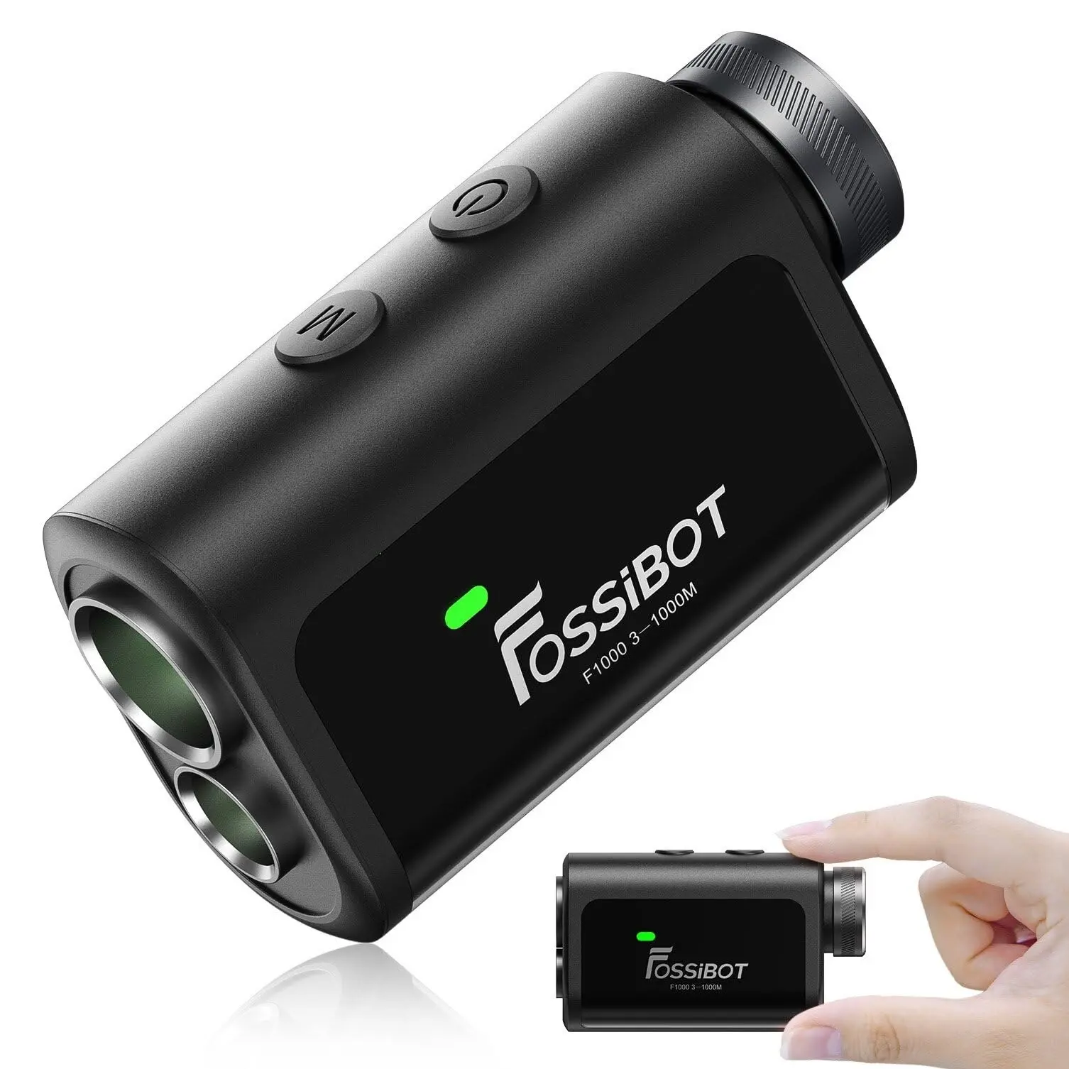 FOSSiBOT ゴルフ距離計F1000 3点間距離測定 LCD黒表示 最速0.02s測定