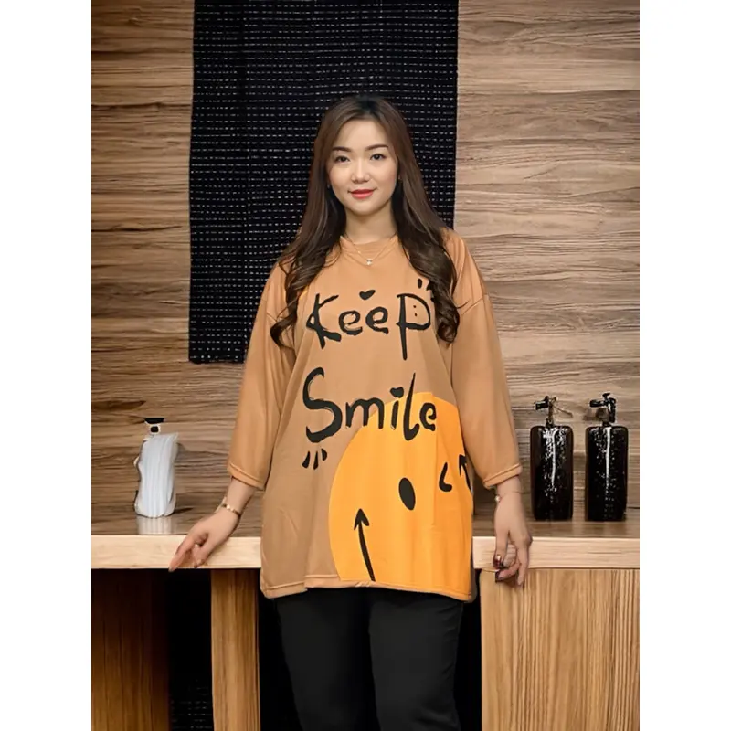 GR ATASAN WANITA OVERSIZE LD135 CM KAOS WANITA JUMBO SR2593 2