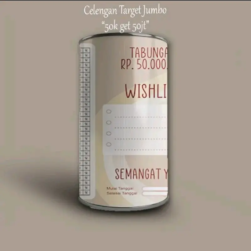 (GRATIS SPIDOL) CELENGAN TARGET VIRAL PERMANEN/BUKATUTUP TABUNGAN TARGET 7