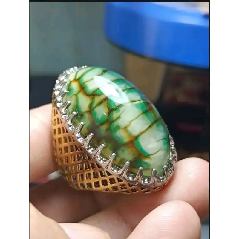 Cincin pria model Sisik naga top terpoluler Full Serat ring variasi kuku dan cakar  Rings anti 6