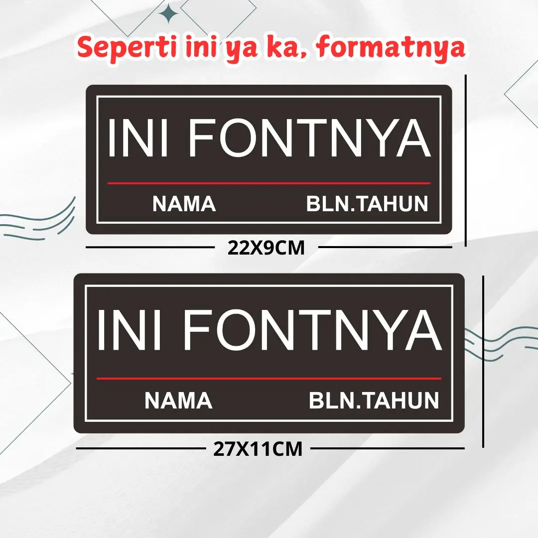 Text Variasi Papan Akrilik - Plakat Bahan Akrilik