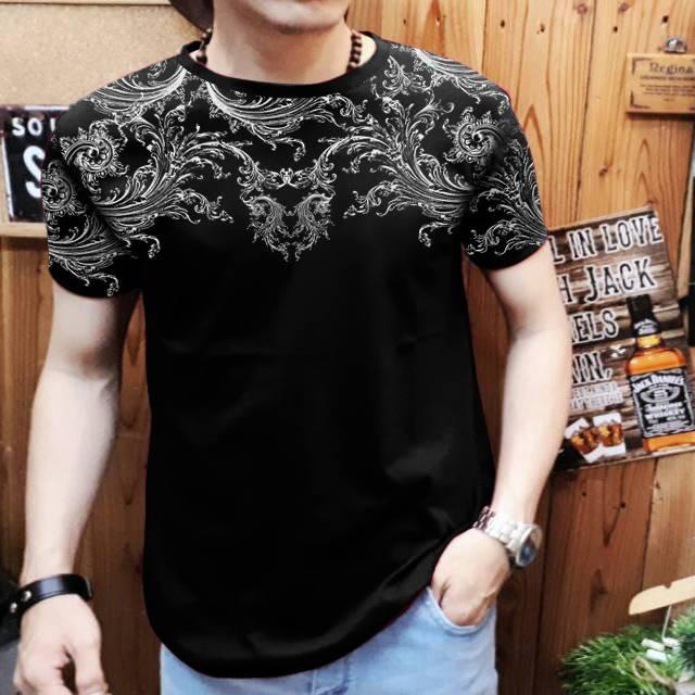 Kaos cowok keren motif batik full body atas terbaru 0