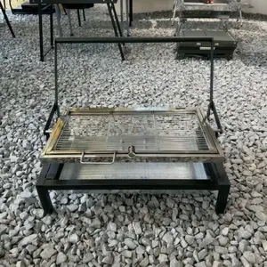 Alat pemanggang ayam/ikan Desain berputar lipat panggangan arang komersial kapasitas besar kustom kualitas tinggi untuk berkemah ukuran 30x50 Kitchenware
