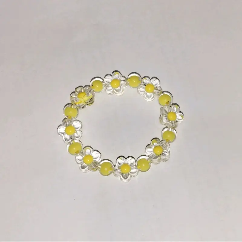 Gelang Bunga Daisy Anak Karet Elastis Clear Costume 5