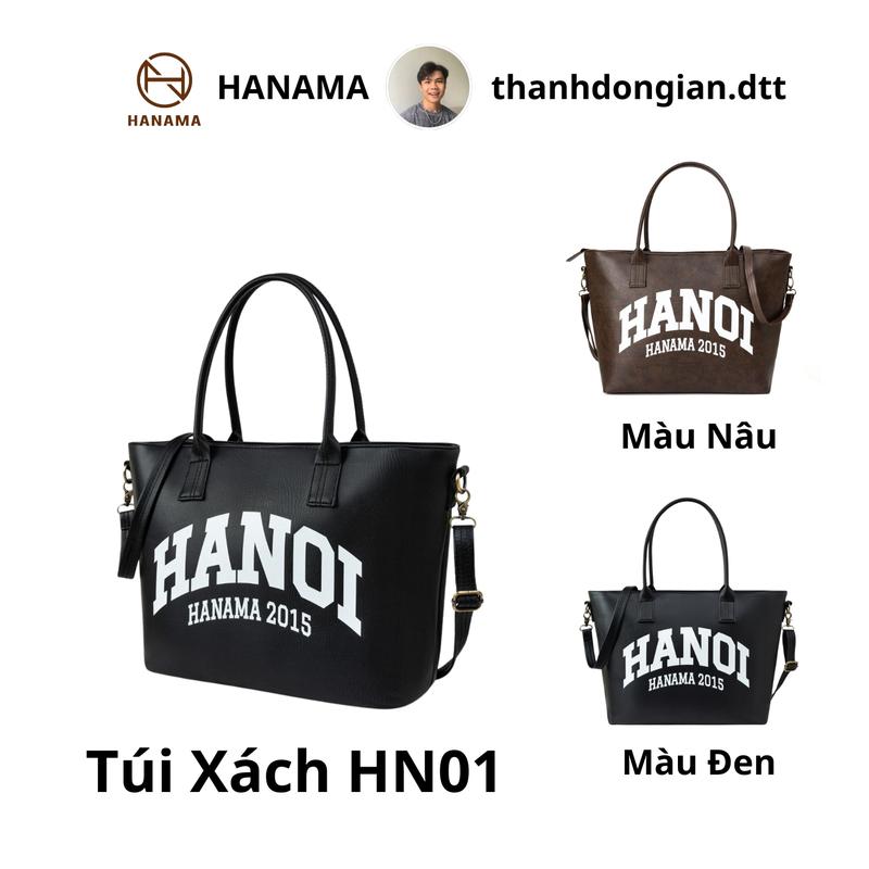 ĐQ TDG Túi TOTE Basic Hanama nam nữ thời trang cao cấp HN01 Da Bag Tote Unisex hai màu nâu - đen