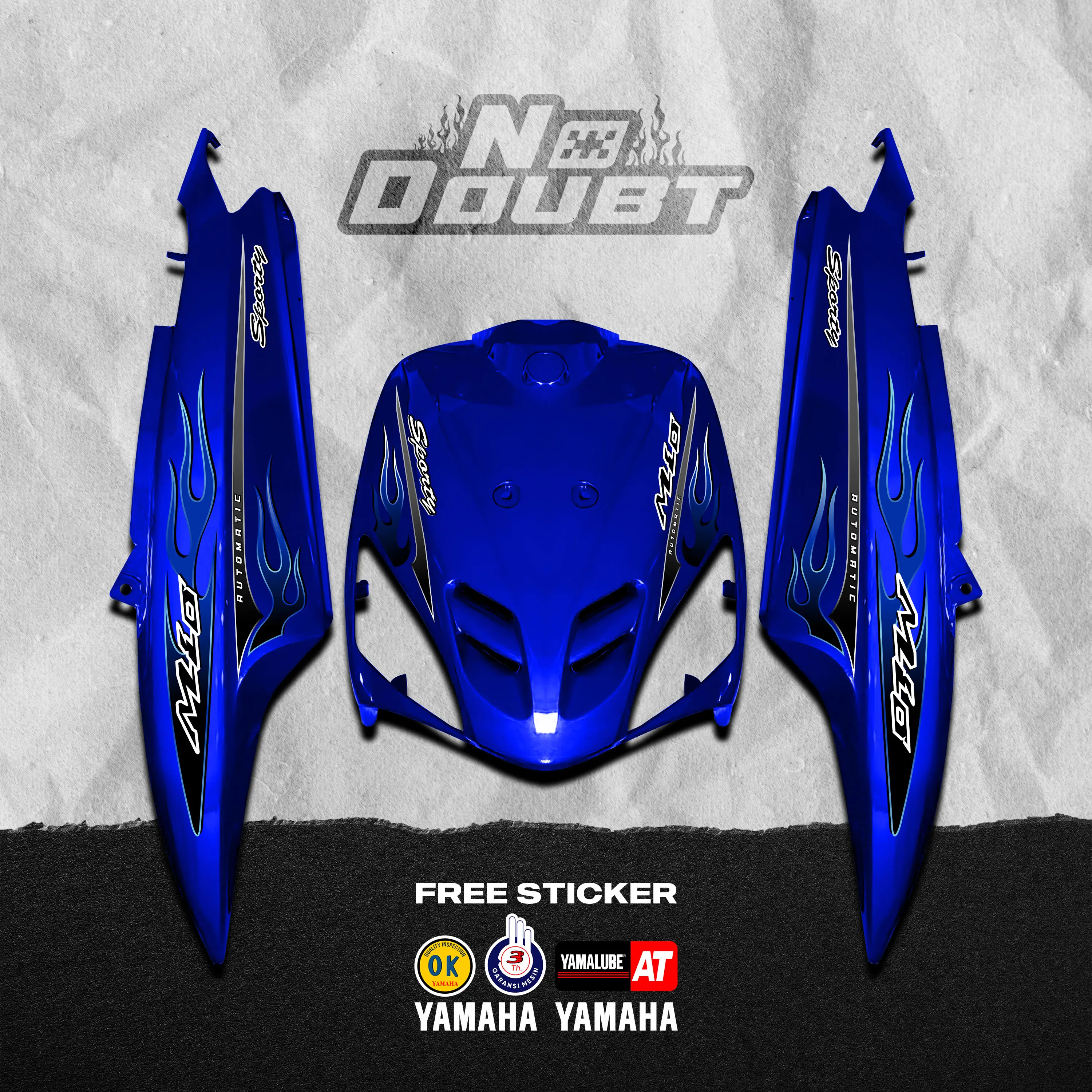 STRIPING MIO SPORTY CUSTOM FLAME - BLUE BODY