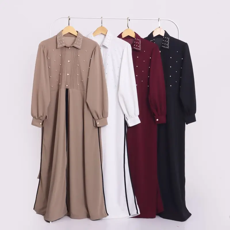 NAGOYA GAMIS LEBARAN MUTIARA MEWAH TRENDY GAMIS SYARI NEW TRENDY VIRAL Dress Melar Muslim Bumil Kondangan Nyaman 4