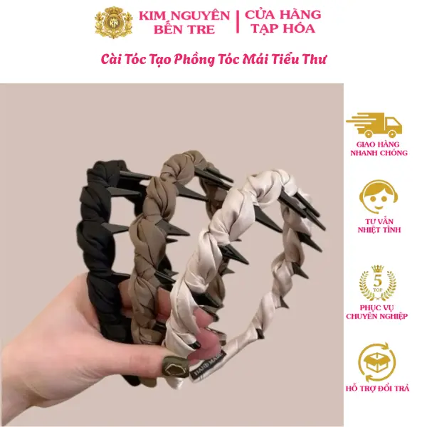 Băng đô cài tóc tạo phồng tóc mái tiểu thư Hàn quốc - Phụ kiện tóc thời trang cho bạn gái