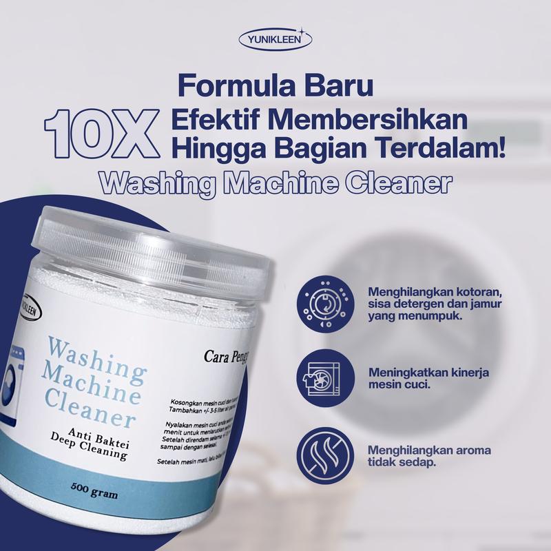 YUNIKLEEN - Pembersih Mesin Cuci 250gr - Detergen Serbuk Ajaib Bubuk Mesin Cuci - Pembersih Ampuh - Cleaner 1