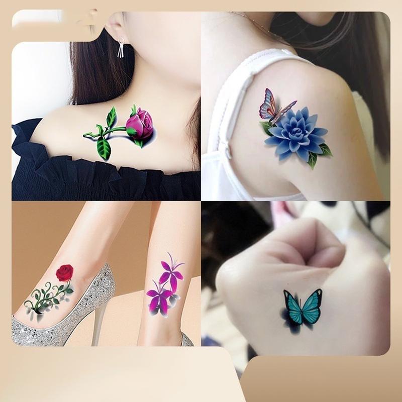 Product Introduction of Mini 3D Butterfly Flower Waterproof Tattoo Sticker Sexy Spice Girl Long-lasting Fake Tattoo Semi-permanent Decals 13