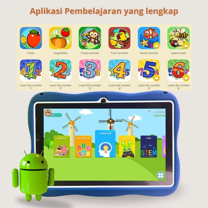 【Bisa COD】Tablet PC Baru Galaxy F13 Ultra Kids Edition 6GB+128GB Tablet Android 7 /10.1 inch Layar Full Screen Layar Besar Wifi 5G Bluetooth 1
