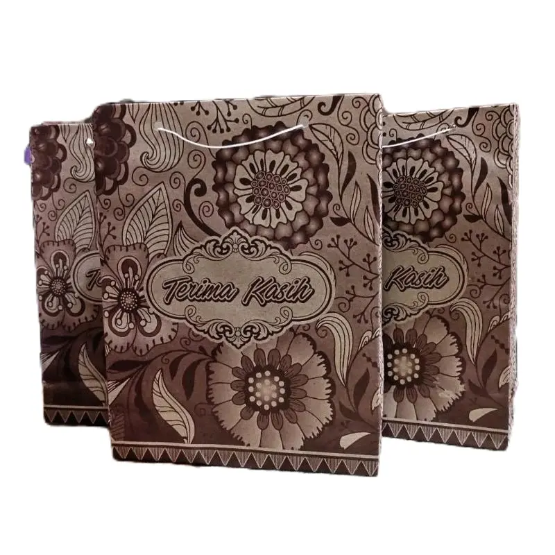 paper bag sovenir khajatan ukuran 17x21x5 per 100pcs model batik random 1