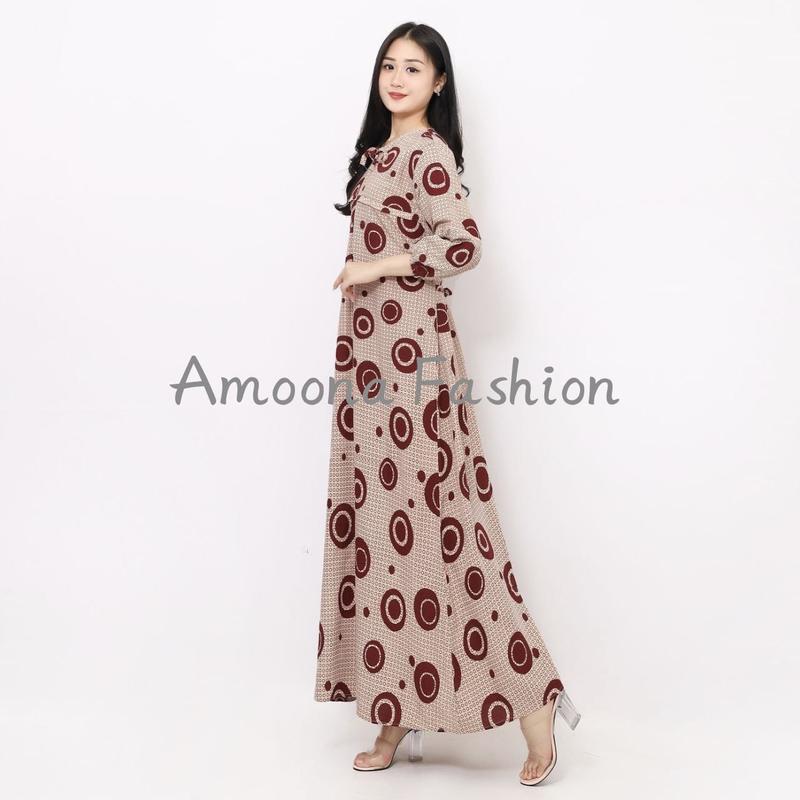 AMOONA - Dress Raisa Bahan Rayon super Premium \ Gamis Raisa Kekinian \  All size 3