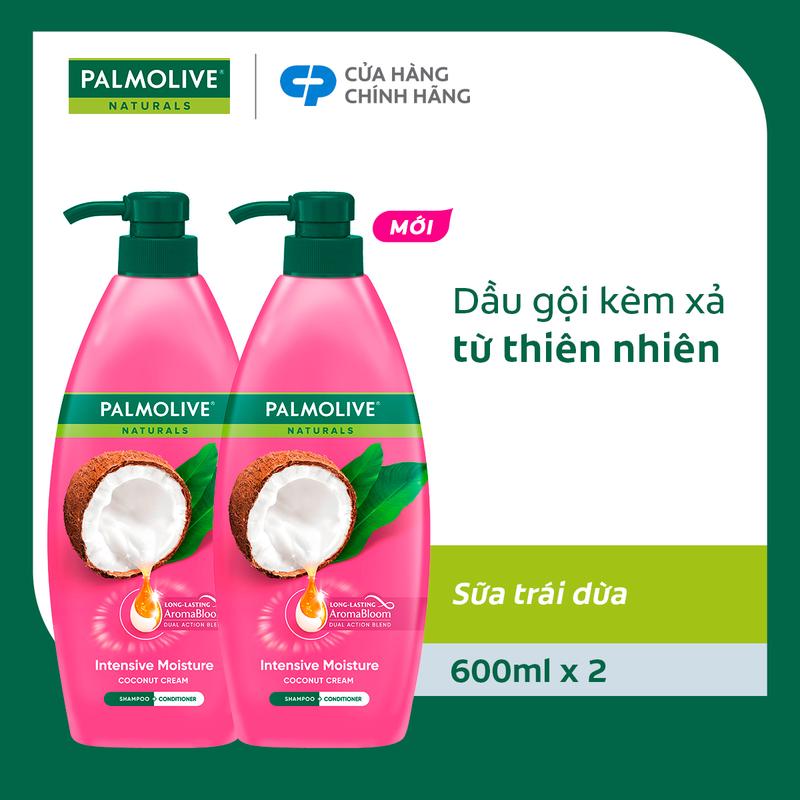 [Flash Sale] Bộ 2 dầu gội Palmolive Naturals chiết xuất thiên nhiên Chăm Sóc Tóc và Dưỡng Tóc bồng bềnh 600ML x2 phù hợp cho Nữ và Nam
