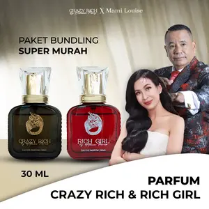 LIVE LOUISSE X HOTMAN PARIS PROMO BUNDLING Parfume Crazy Rich & Rich Girl by Hotman Paris Traveling Size 30Ml Hitam Lasting