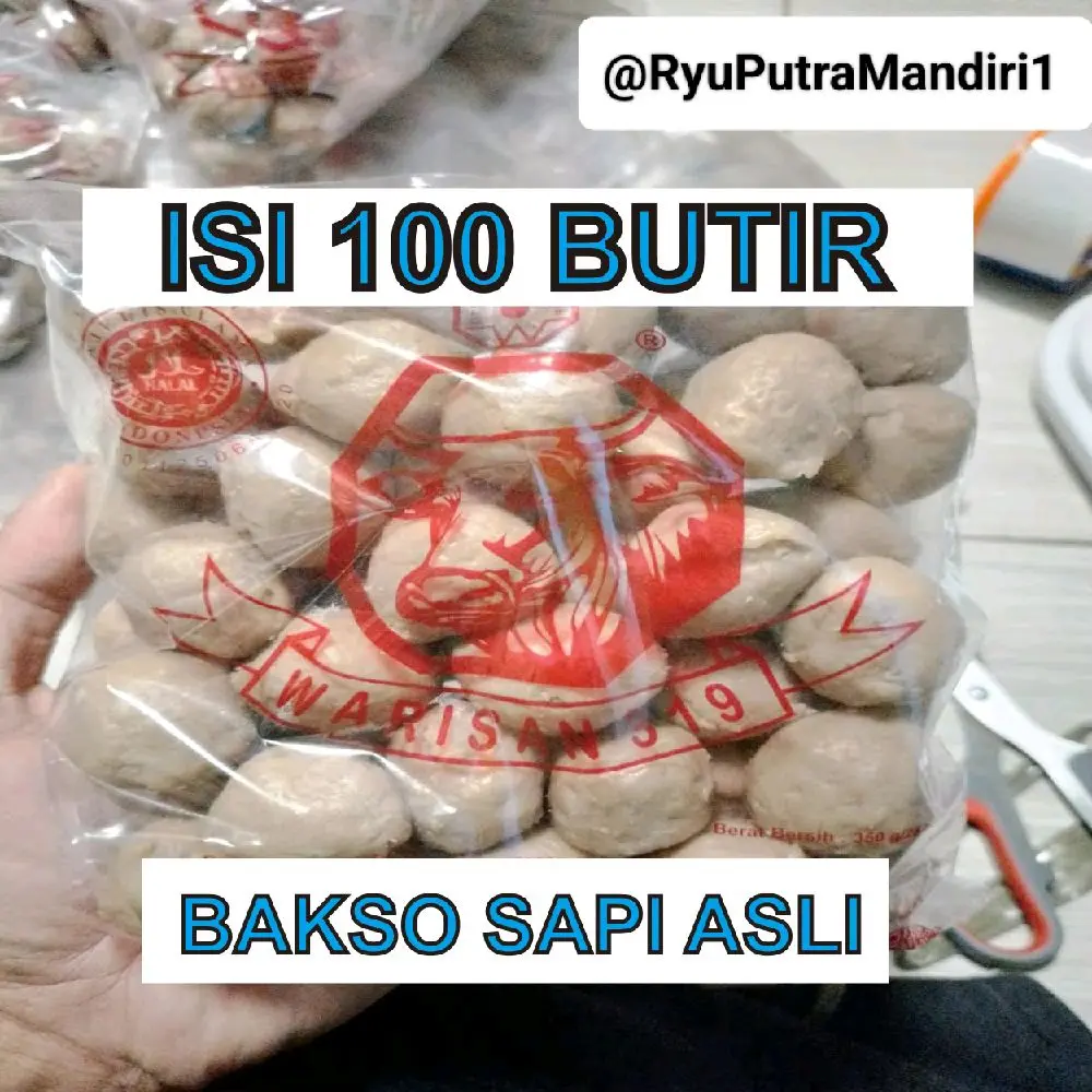 Bakso sapi WR319 Paket 100 Butir- Frozen Food Baso Sapi Halal