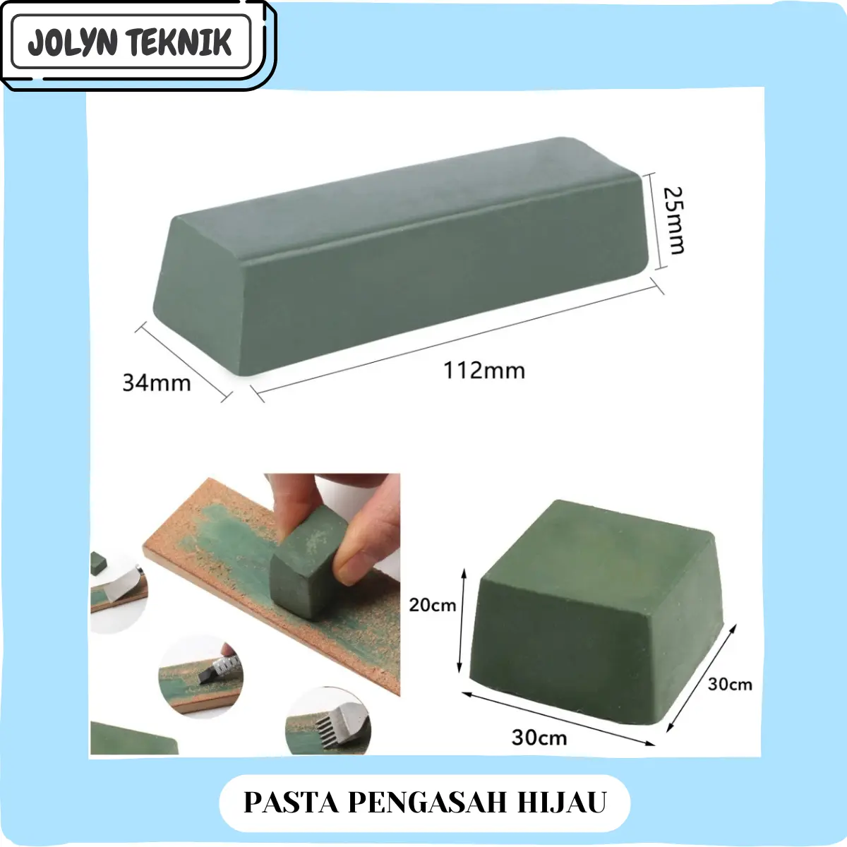 Pasta Polishing Abrasive Compound Metal Pengasah Pisau / Pasta Asah Pisau Cutter Gunting Pasta Hijau