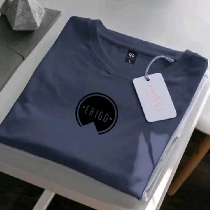 COD.!! Kaos Distro Tshirt Premium Lengan Pendek ER1GO Bulat Hitam Baju Oblong Unisex Pria Wanita Katun Dewasa Keren Combed 2