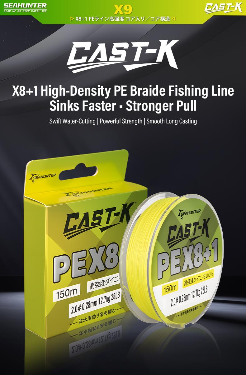 [NEW ARRIVAL] SeaHunter Cast-King PE X9 150M Yellow Sinking Line Senar Pancing (150M 6.8KG 22.7KG) Braided Fishing Lines 8 Untaian Kepang Senar PE Multifilamen Kualitas Jepang Senar Utama Kekuatan Tinggi senar pancing kuat senar pancing pe
