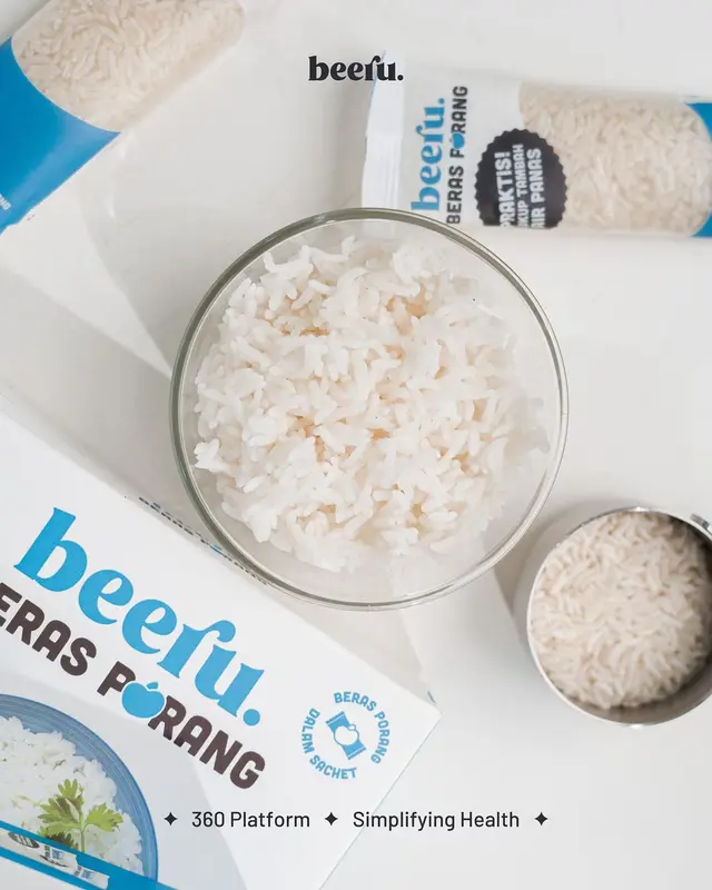 Beeru BERAS PORANG 7 Sachet (1 Saset isi 40gr) Low Kalori Rendah Gula Praktis Tinggal Seduh 3