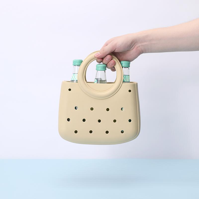 HOLO Tas Mini Tote Bag DIY Tas Pantai Wanita Korea EVA Tas Belanja Tas Tangan Aesthetic Polo