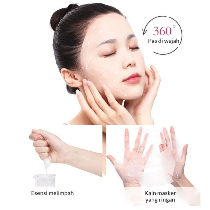 [ 10 PCS ] Masker Wajah Glowing Putih - Formula Alami / Hyaluronic Acid / Ekstra Tanaman - Varian Random 6