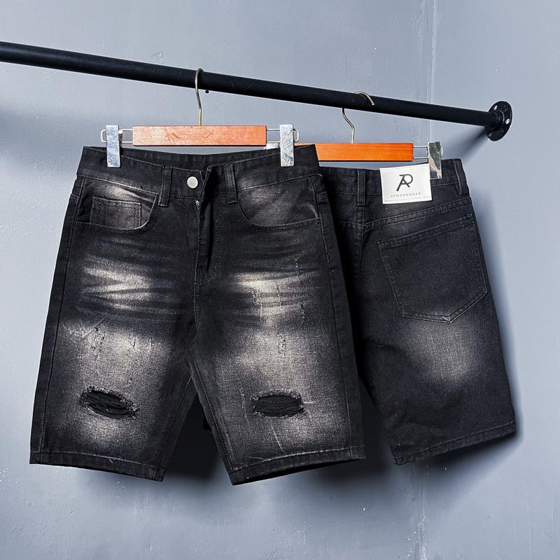 QS6A137 QUẦN SHORT JEAN NAM COTTON KHÔNG CO DÃN APMen Menswear Có Túi