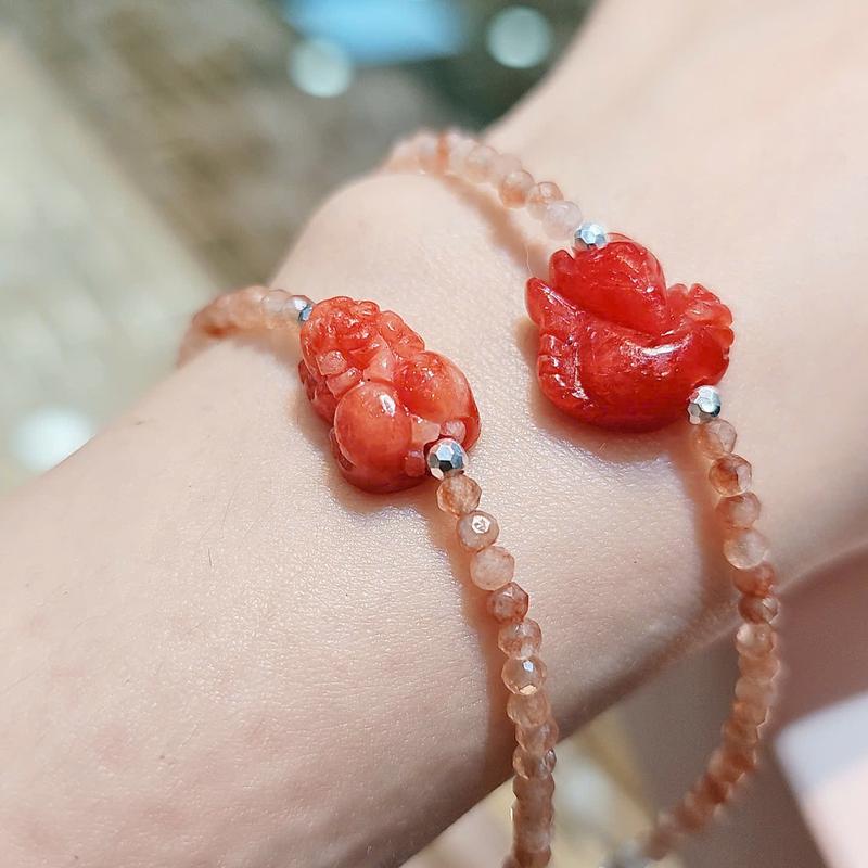 QMJ STORE - Q175 VÒNG NGỌC HUYẾT dây đá thạch anh tự nhiên