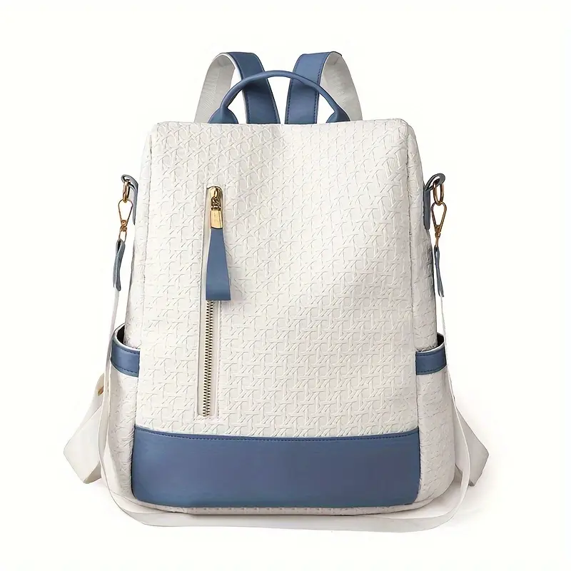 Tas Ransel Wanita COD Anti PEncurian Multifunsi Dapat Selempang Motif Embos Kulit Sekolah