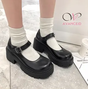 AVANCEID SIZE 36-42 TALITAH Heels Sepatu Sneakers Wanita Kerja Docmart Maryjane Hitam Karet Shoes