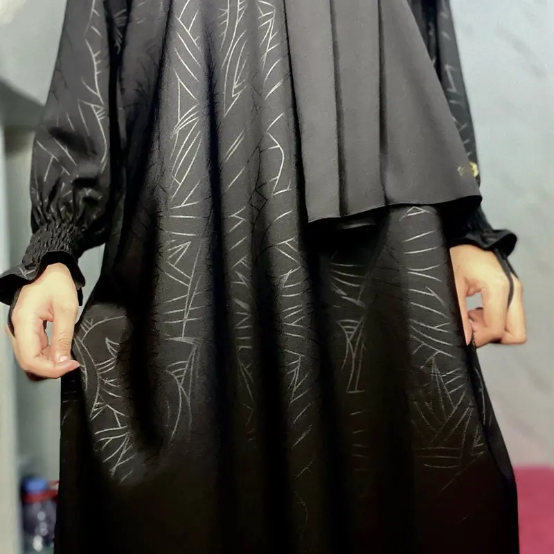 Abaya Aliyyah Abstrak Embos Muslim Wanita Gamis 3