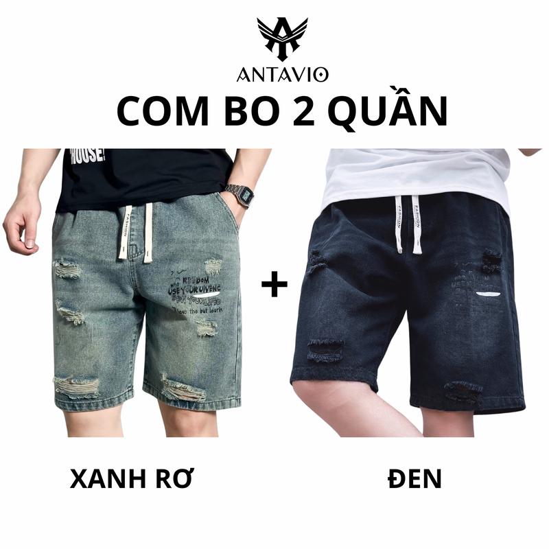 Quần jean đùi nam cao cấp ANTAVIO chất liệu vải jean mềm mại phong cách Hàn Quốc Was dách thời trang 3 màu 40-90kg NGỐ JEAN 361 quần jean lửng nam 2025