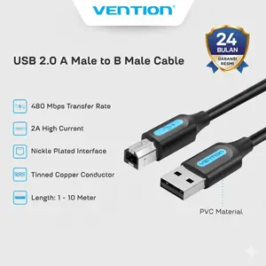 Vention Kabel USB 2.0 A to B Male Scanner Printer Souncard