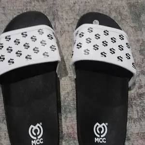 Sandal Selop Pria Slip On Distro Casual Wanita Dewasa Black Oval Fashion Sol Hitam Terbaru Sendal Jepit Karet Kasual Shoes