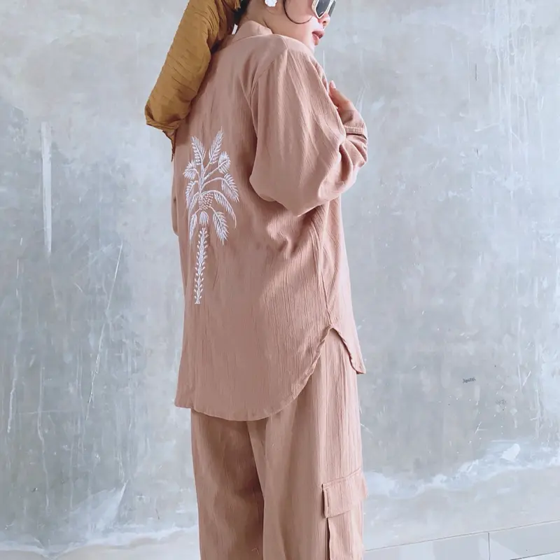 Set Rok LUNA | Set Cel LUNA | Set Rok / Set Cel LINEN CRINKLE variasi Bordir | Mewah Wanita Muslim 5