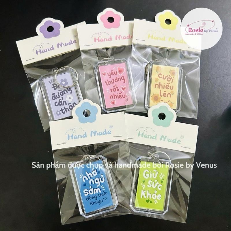 MÓC KHOÁ LẺ - MÓC KHOÁ LỜI NHẮN GỬI QUÀ TẶNG Ý NGHĨA kèm túi Handmade