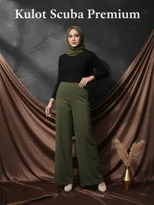 CELANA KULOT SCUBA PREMIUM WANITA SIZE STANDAR & JUMBO / KULOT TERMURAH BISA COD