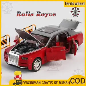 Lamb/Roll-Royc/Alphard/Wuling Mainan Mobil Dapat Membuka Pintu Lampu Musik