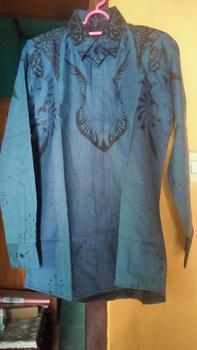 Product Review of Batik Barata 2 katun slimfit kemeja denim pria premium Formal Motif Nyaman Panjang Kain Kerja Baju Hitam Biru Hem Casual Pendek Kantor Navy Cowok Distro kemeja  paspampres  original from M**r W** 3