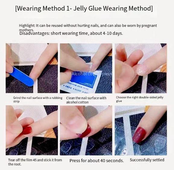 Product Introduction of "Hand-made" hand-painted pattern to wear nails, cat's eye color-changing nail art, detachable nail stickers for many times. 8