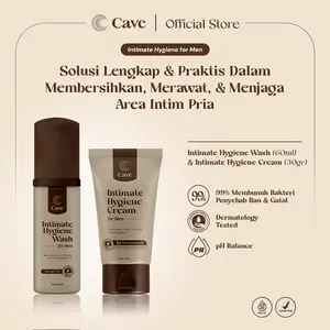 Cave Paket Intimate Hygiene Series - Sabun dan Cream Area Intim Pria Anti Bau dan Anti Gatal, Merawat Area Sensitif, Menyegarkan