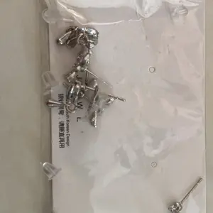 Anting Set Tusuk Tindik Perak Silver 6 Pcs Aesthetic Aksen Butterfly zircon heart Anting-Anting Wanita Korean Style