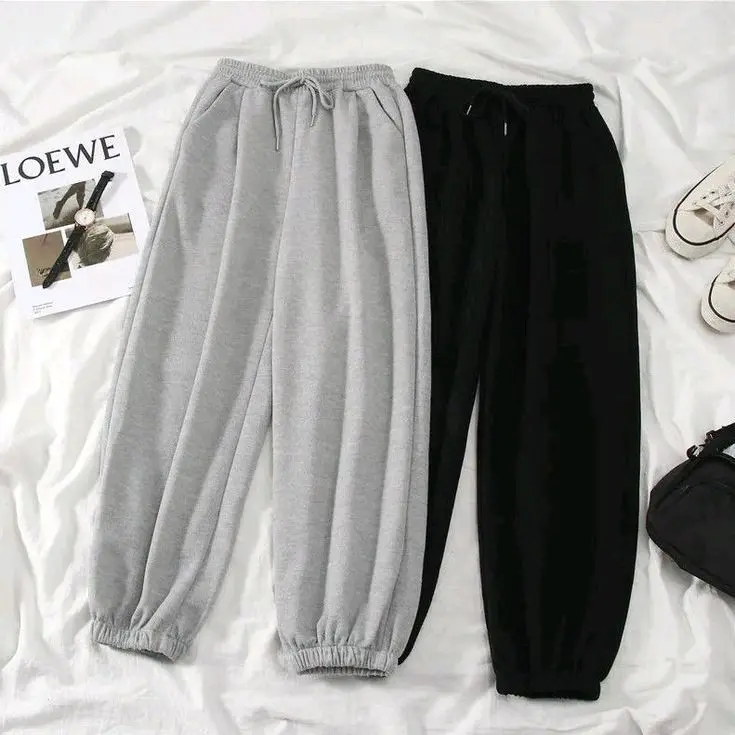 Celana Jogger Pant Panjang Big Size S - 5XL Celana Pria Wanita Jumbo Bahan Fleece Tebal Lembut Adem Nyaman 5XL 4XL 3XL 2XL XL L M S Baggy Pant Terbaru Premium Abu