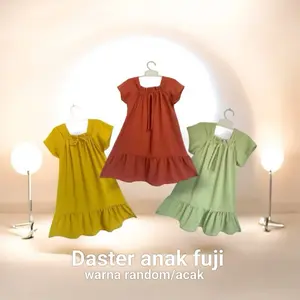 Daster anak polos fuji | dress anak polos