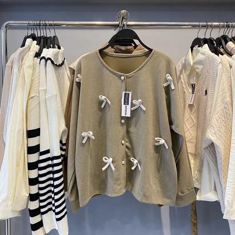 RISALA CARDI RIB KNIT COQUETTE