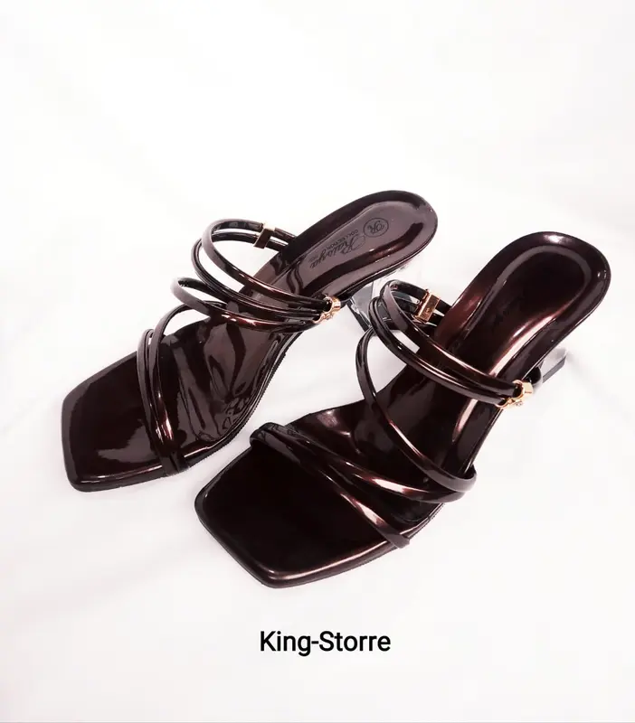 heels tali heels mewah elegan Sandal hell Wanita lamisha coklat mahugony terlaris/Sandal trandi masa kini/Sandal terpopuler Cewek Sendal 6