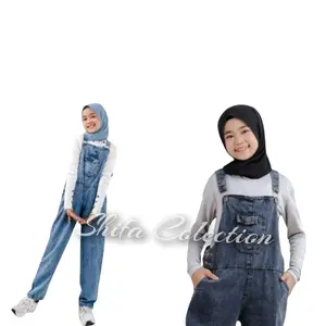 Baju Kodok Anak / Over all Celana/ Jumpsuit Anak - Bahan Jeans 6,5 Ons - Size ± 6 -7. ± 8-10. ± 11-13. Tahun Fashion Perempuan Motif