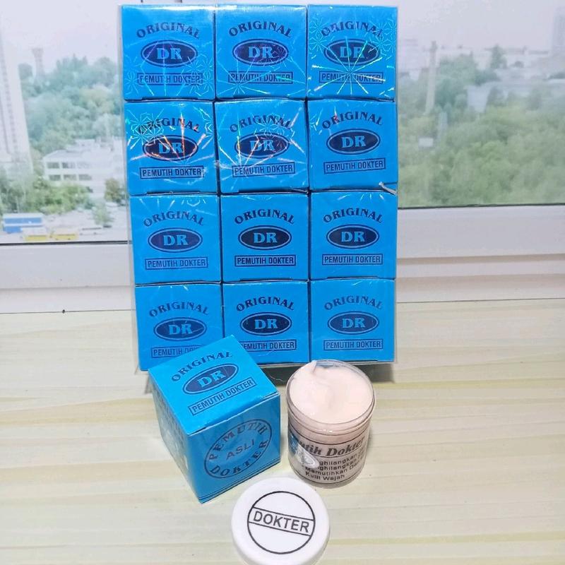 3 Pcs Cream Percerah Wajah Dokter Biru Whitening Original//dr biru  Pelembab Mencerahkan Pencerah Perawatan Muka 2