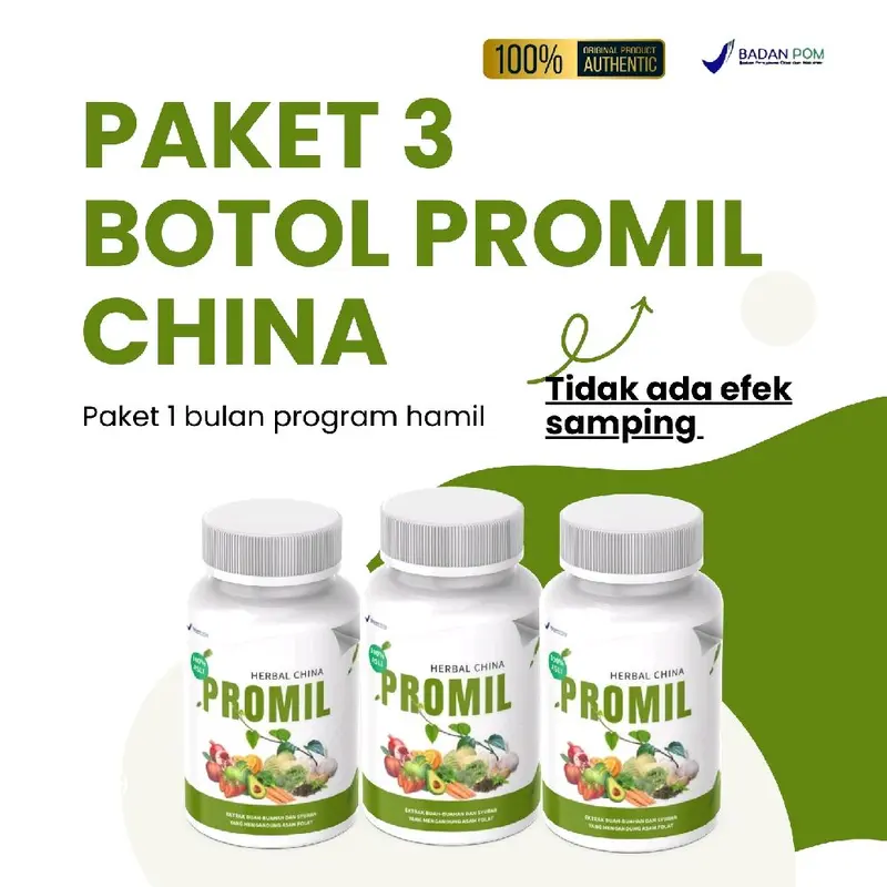 PROMIL HERBAL CHINA, Penyubur Kandungan Paket 3 botol 0