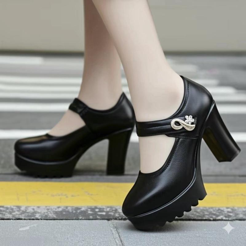 Giày nữ vắt dán cao gót 10 phân đế nhẹ size 34-42